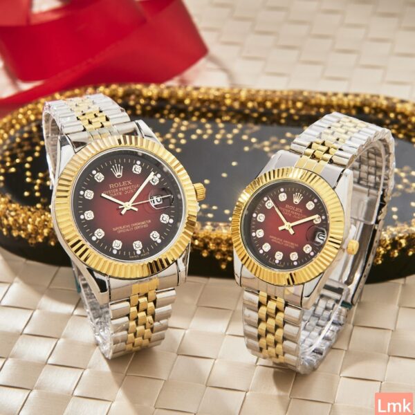 ⁦Montre Couple Rolex DATEJUST – Homme & Femme –⁩ - الصورة ⁦2⁩