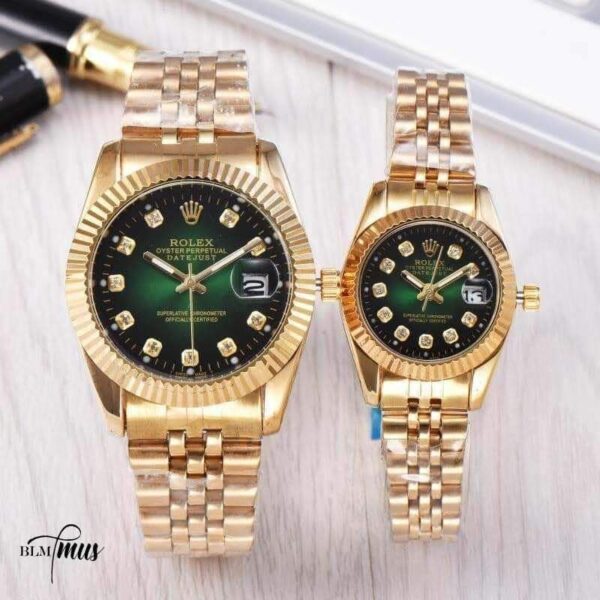 Rolex, Montre couple, Montre luxe, Datejust, Or, Acier
