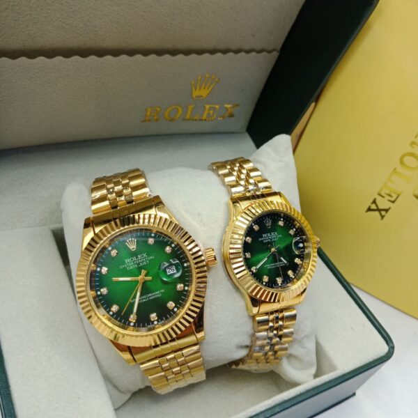 ⁦Montre Couple Rolex DATEJUST – Homme & Femme –⁩ - الصورة ⁦3⁩