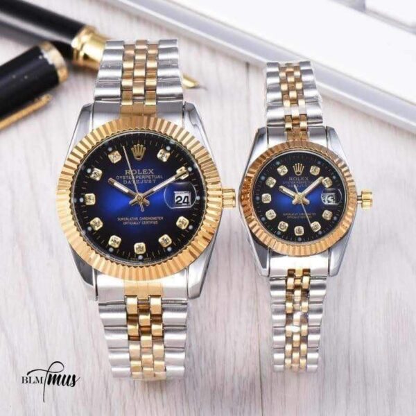 Rolex, Montre couple, Montre luxe, Datejust, Or, Acier
