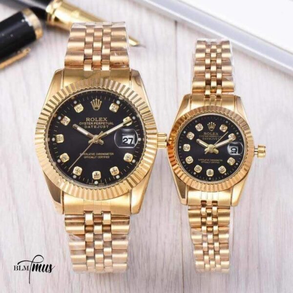 Rolex, Montre couple, Montre luxe, Datejust, Or, Acier