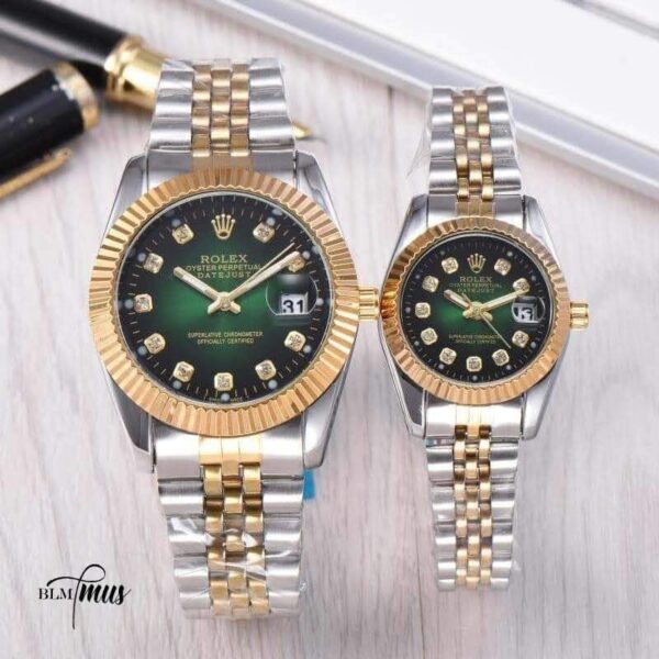 Rolex, Montre couple, Montre luxe, Datejust, Or, Acier