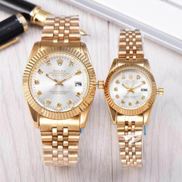 Rolex, Montre couple, Montre luxe, Datejust, Or, Acier