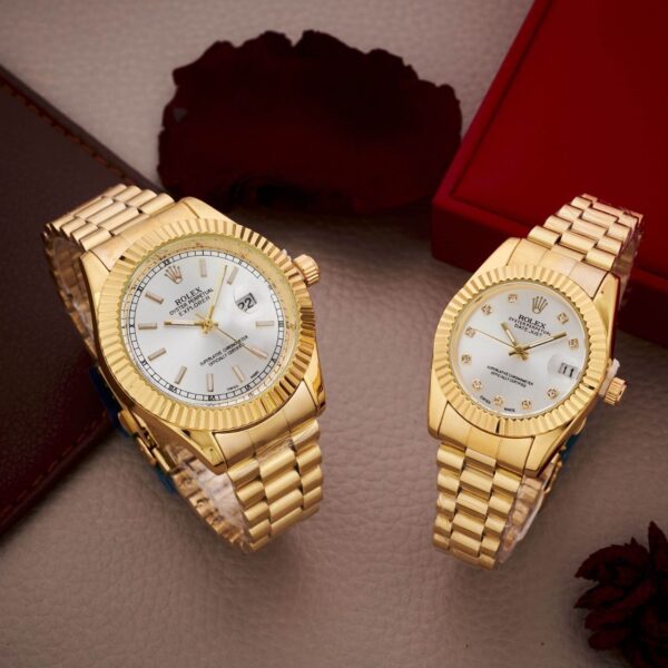 Rolex, Montre couple, Montre luxe, Datejust, Or, Acier